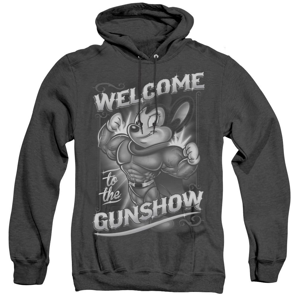 Mighty Mouse Mighty Gunshow Heather Mens Hoodie Black