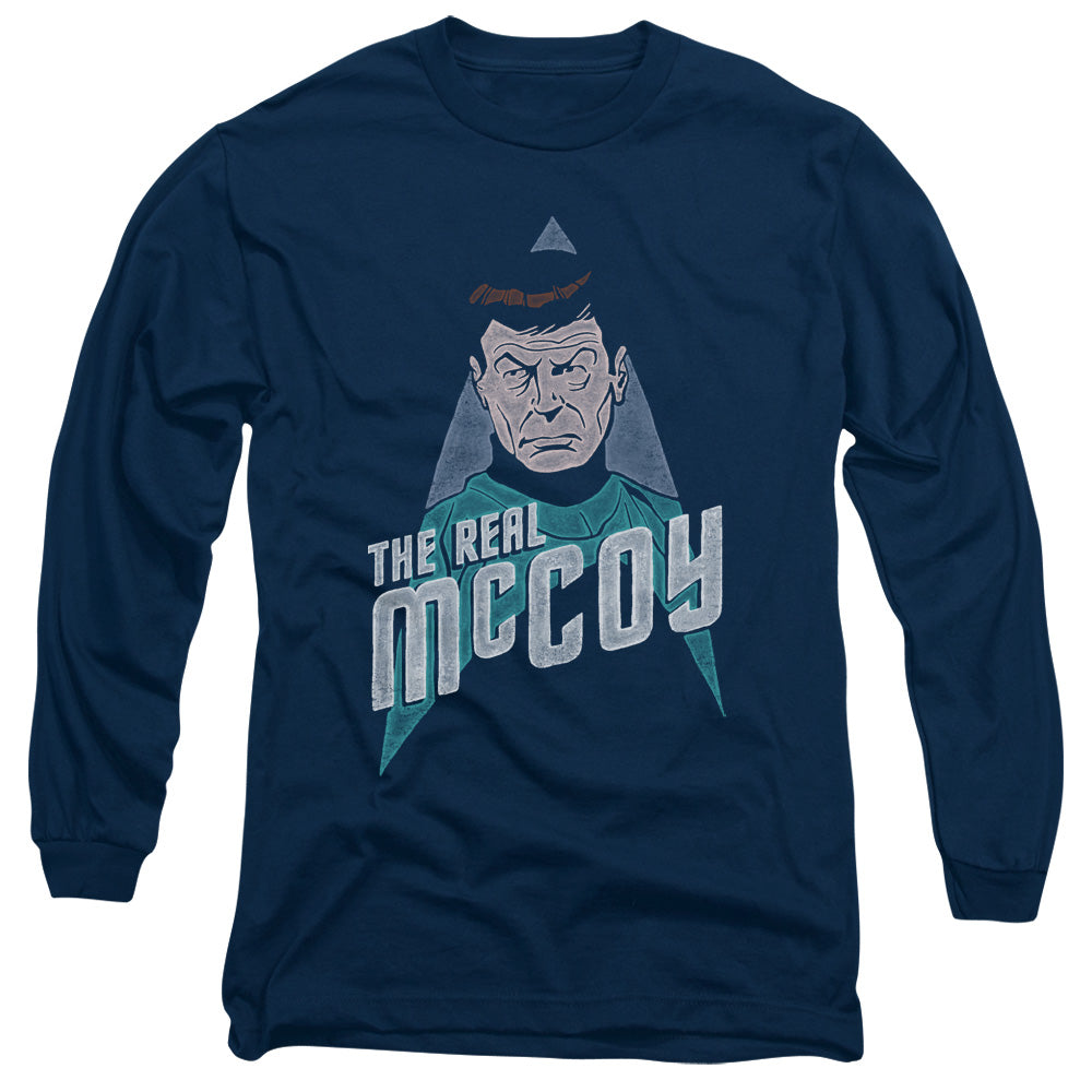 Star Trek The Real Mccoy Mens Long Sleeve Shirt Navy Officially Licensed