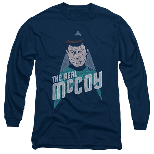 Star Trek The Real Mccoy Mens Long Sleeve Shirt Navy Officially Licensed