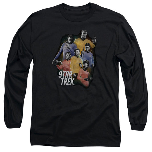 Star Trek Galaxy Glow Mens Long Sleeve Shirt Black Officially Licensed