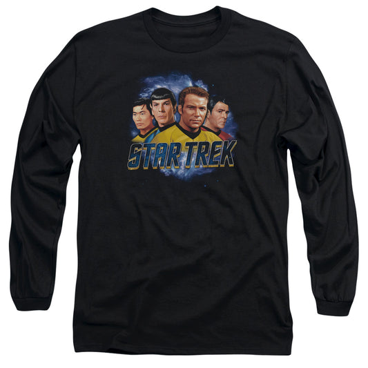 Star Trek The Boys Mens Long Sleeve Shirt Black Officially Licensed