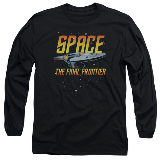 Star Trek Space Mens Long Sleeve Shirt Black Officially Licensed