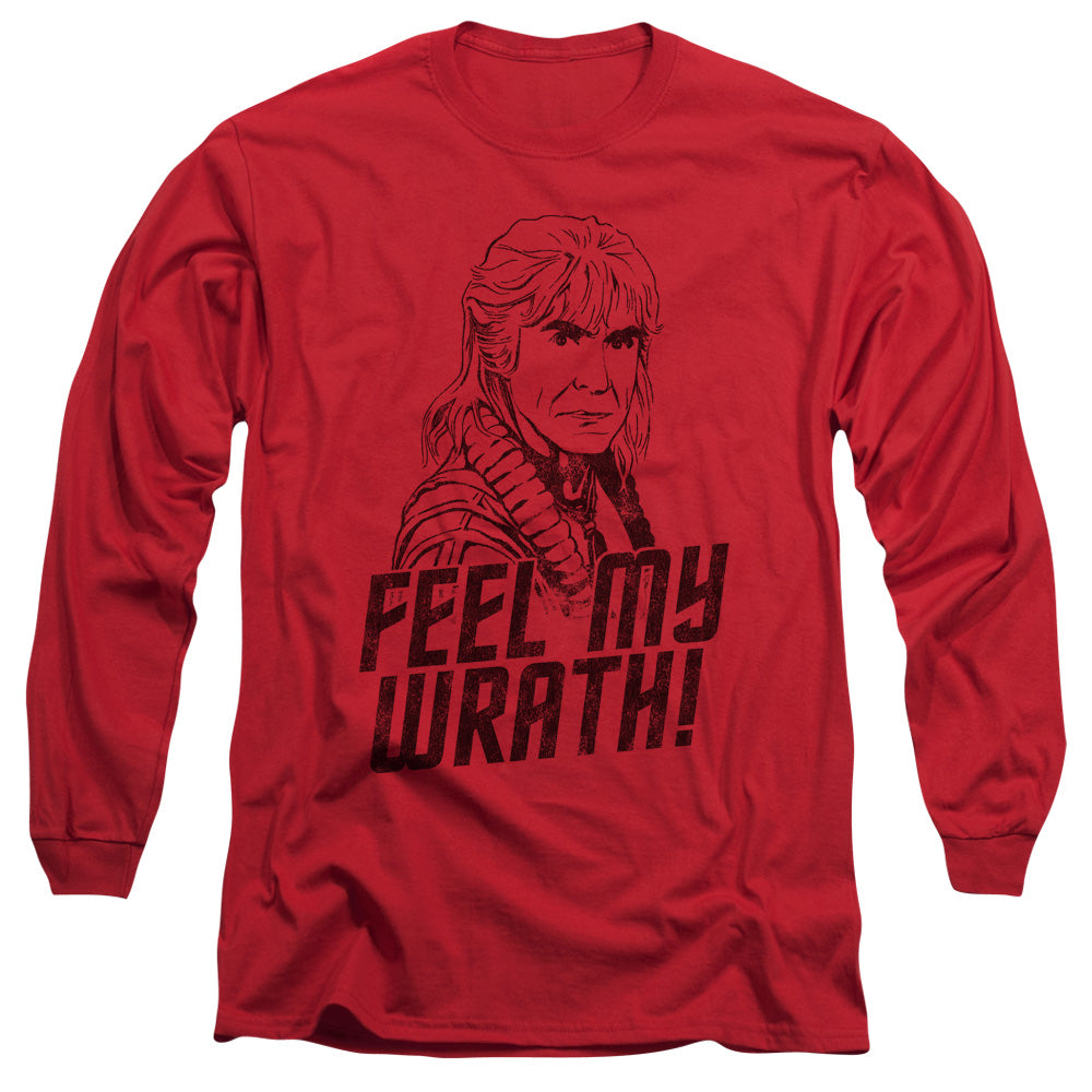 Star Trek My Wrath Mens Long Sleeve Shirt Red Officially Licensed