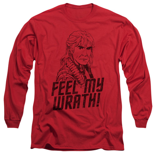 Star Trek My Wrath Mens Long Sleeve Shirt Red Officially Licensed