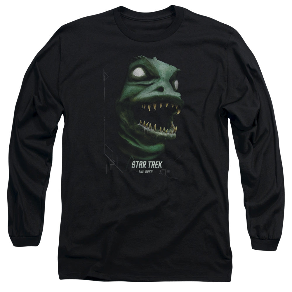 Star Trek The Gorn Mens Long Sleeve Shirt Black Officially Licensed