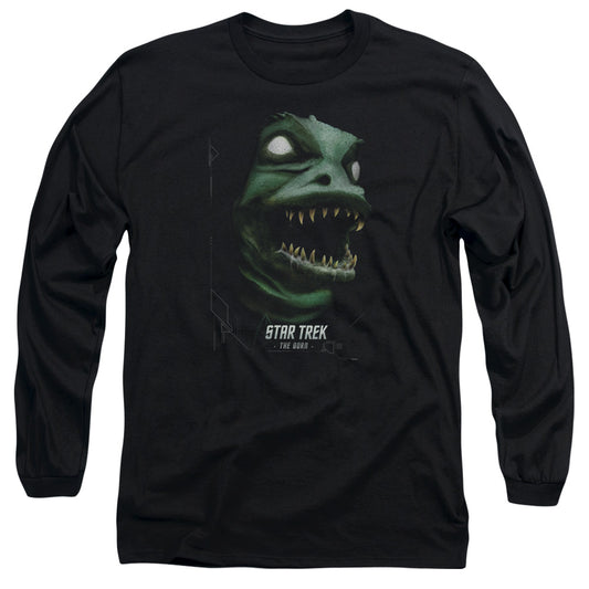Star Trek The Gorn Mens Long Sleeve Shirt Black Officially Licensed