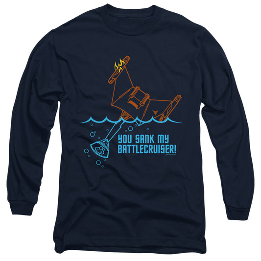 Star Trek Battlecruiser Mens Long Sleeve Shirt Navy Officially Licensed