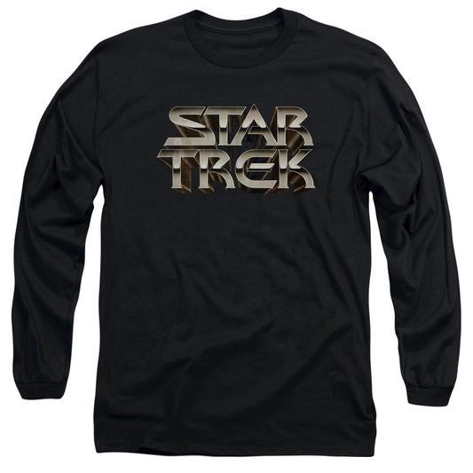 Star Trek Feel The Steel Mens Long Sleeve Shirt Black Officially Licensed