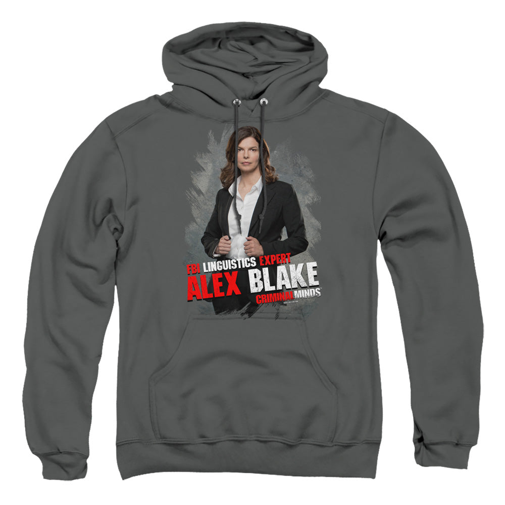 Criminal Minds Alex Blake Mens Hoodie Charcoal