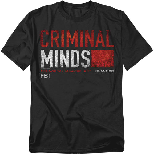 Criminal Minds Title Card Mens T Shirt Black