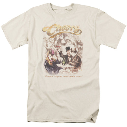 Cheers Here Here Mens T Shirt Cream
