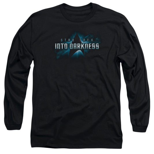Star Trek Into Darkness Logo Mens Long Sleeve Shirt Black Officially Licensed