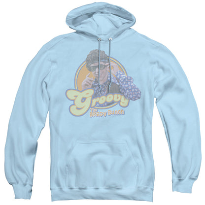 Brady Bunch Groovy Greg Mens Hoodie Light Blue