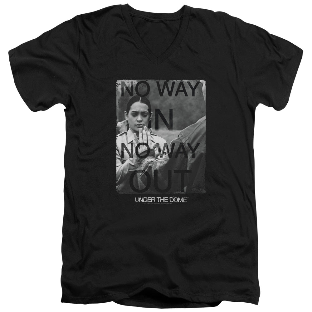 Under the Dome Trapped Mens Slim Fit V-Neck T Shirt Black
