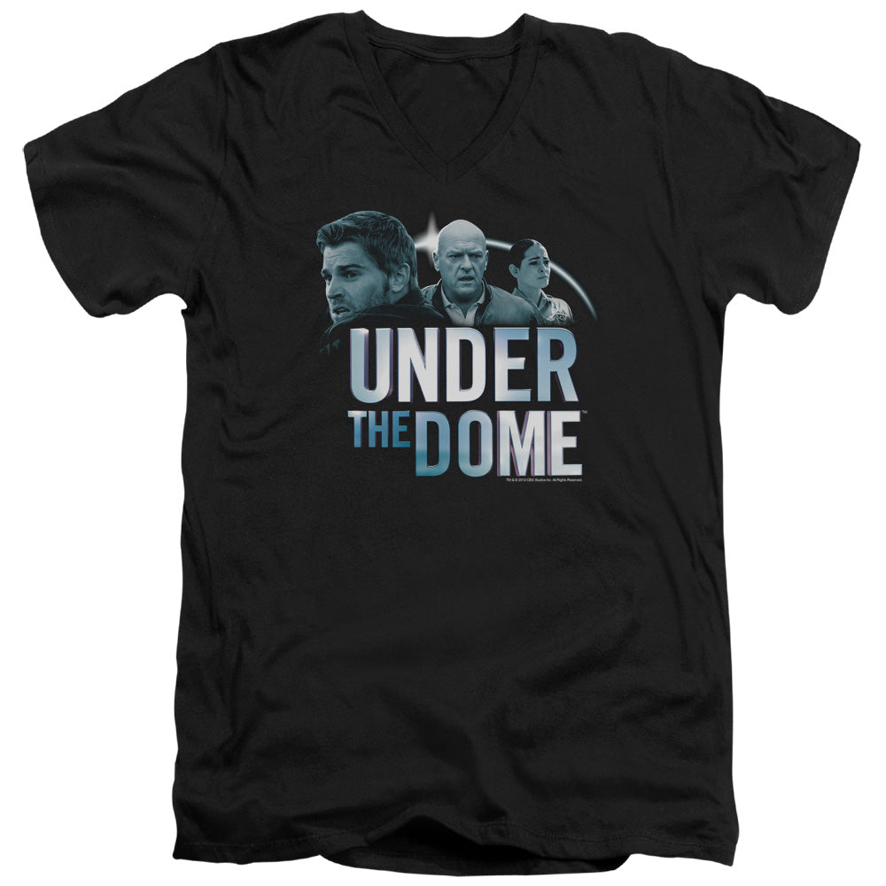 Under the Dome Character Art Mens Slim Fit V-Neck T Shirt Black