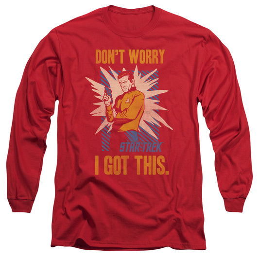 Star Trek Got This Mens Long Sleeve Shirt Red Officially Licensed