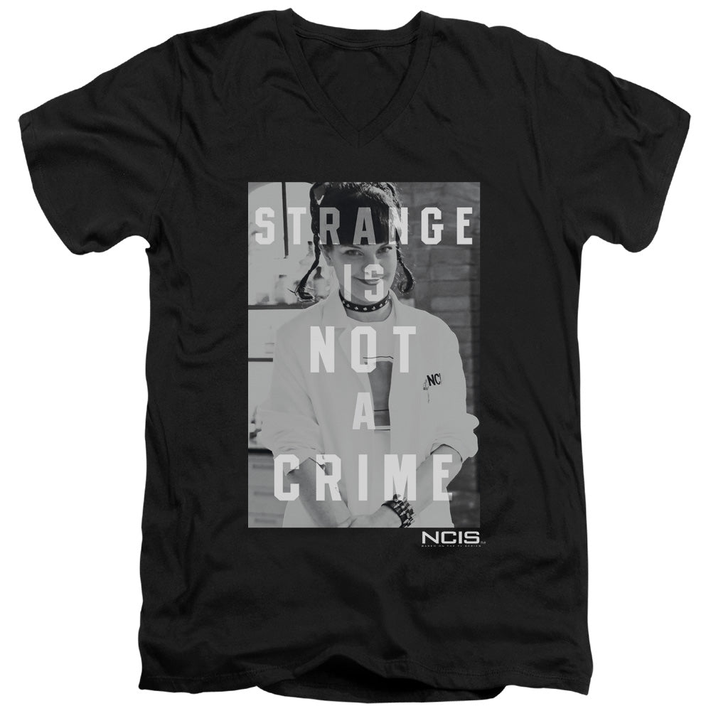 Ncis Strange Mens Slim Fit V-Neck T Shirt Black