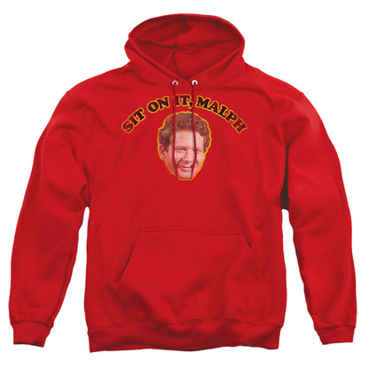 Happy Days Sit On It Malph Mens Hoodie Red