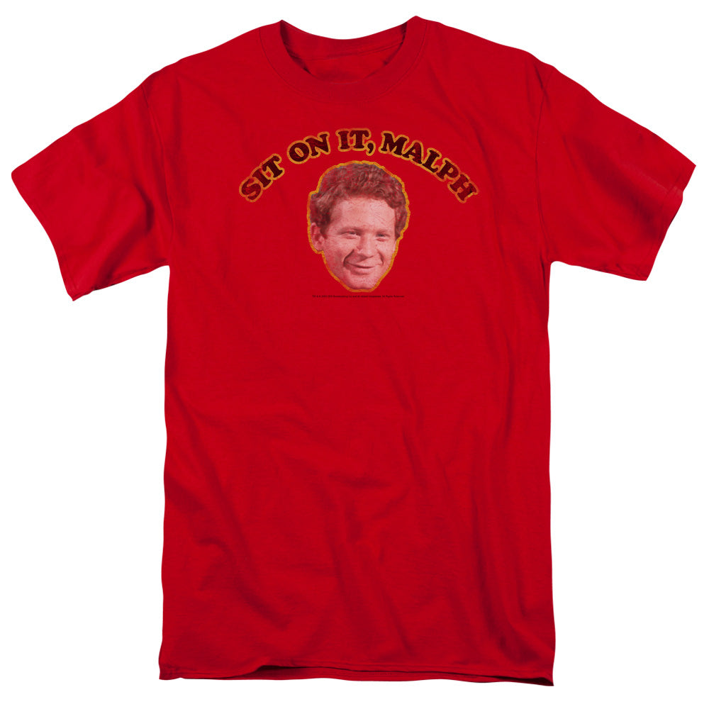 Happy Days Sit On It Malph Mens T Shirt Red