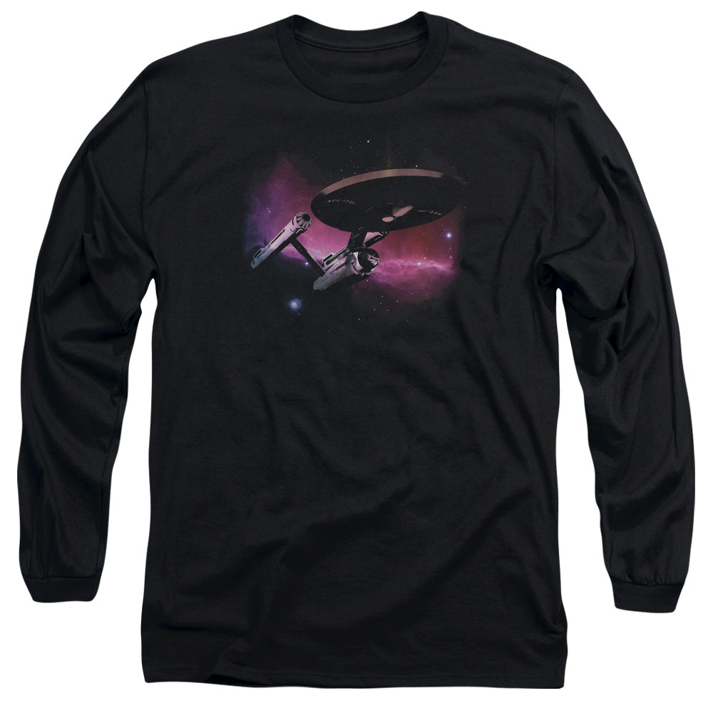Star Trek Prime Directive Mens Long Sleeve Shirt Black Officially Licensed