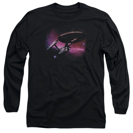 Star Trek Prime Directive Mens Long Sleeve Shirt Black Officially Licensed