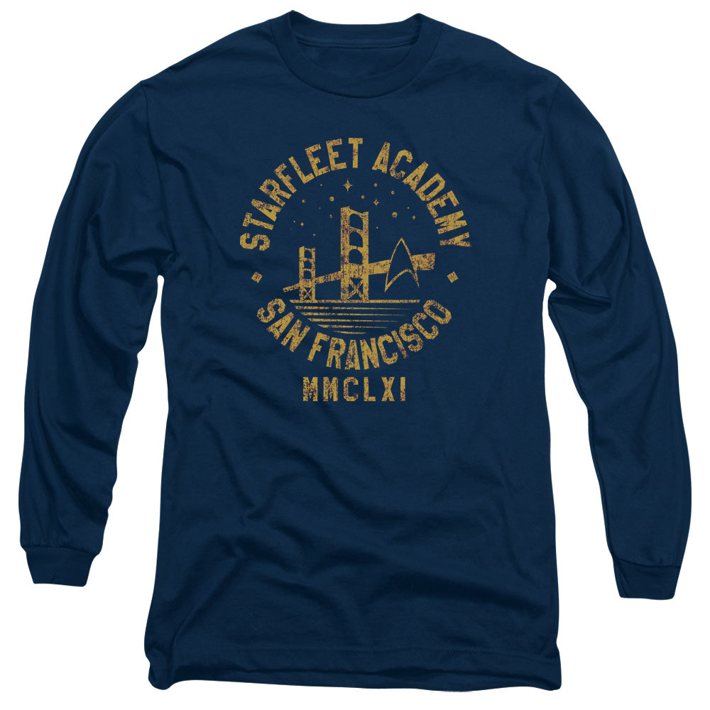 Star Trek Collegiate Bridge Mens Long Sleeve Shirt Navy Officially Licensed