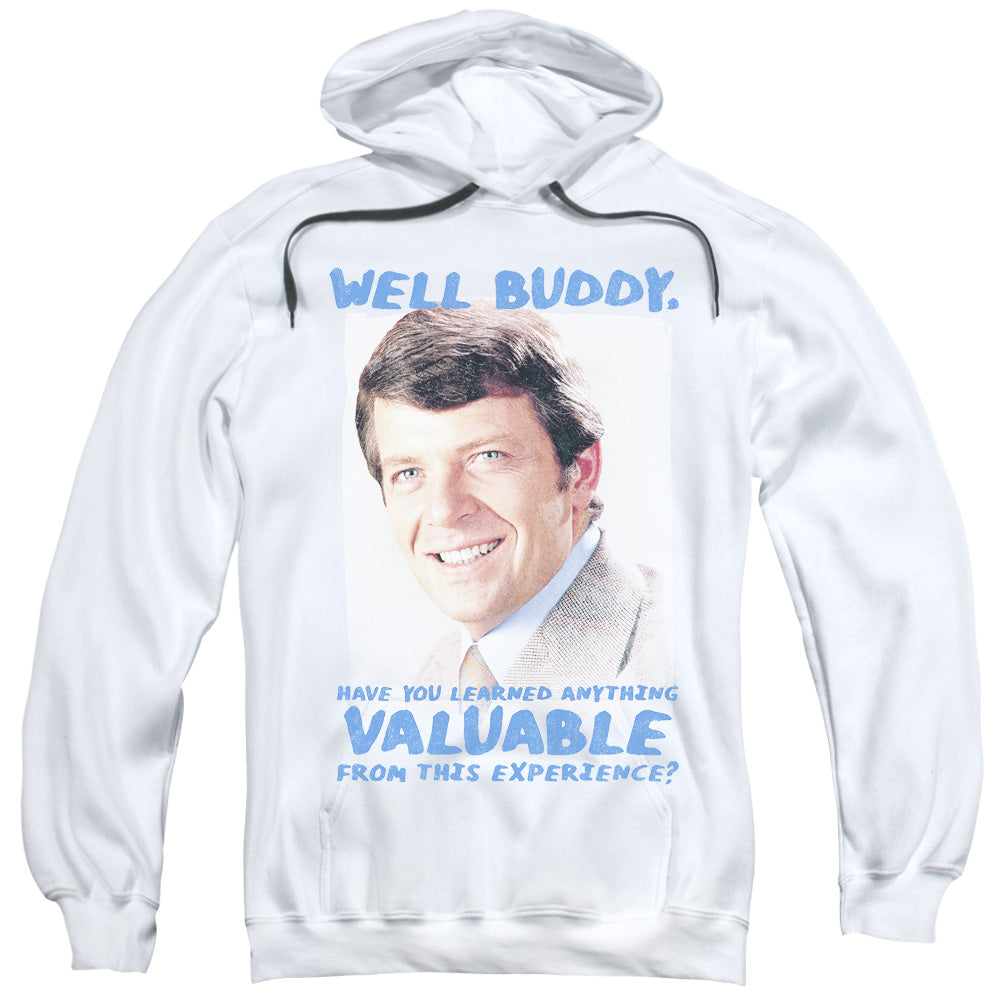 Brady Bunch Buddy Mens Hoodie White