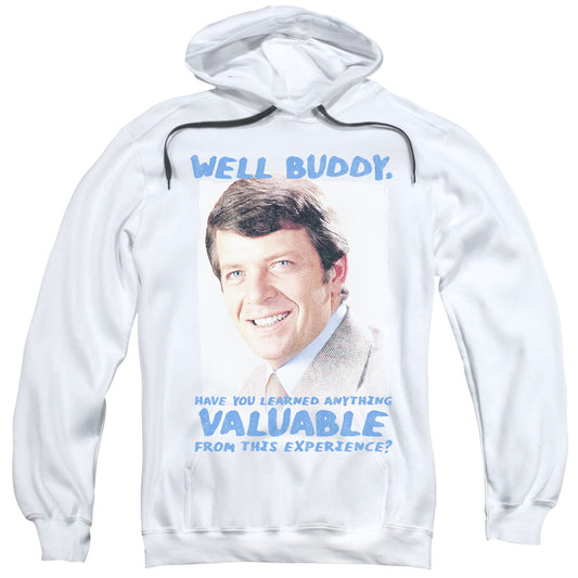 Brady Bunch Buddy Mens Hoodie White