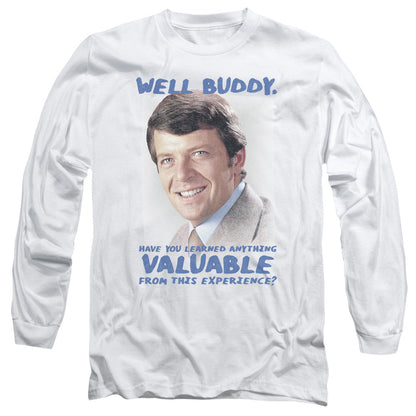 Brady Bunch Buddy Mens Long Sleeve Shirt White Officially Licensed
