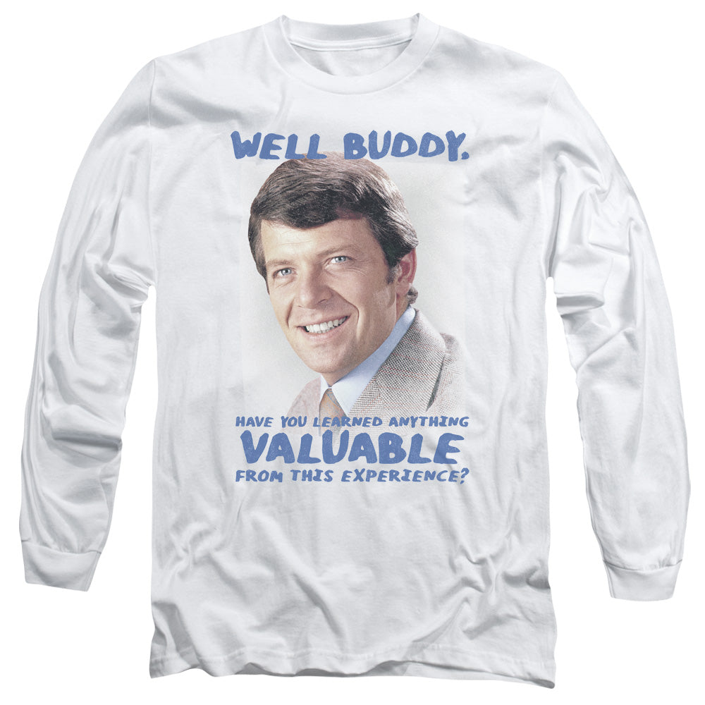 Brady Bunch Buddy Mens Long Sleeve Shirt White Officially Licensed