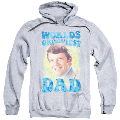 Brady Bunch Worlds Grooviest Mens Hoodie Athletic Heather