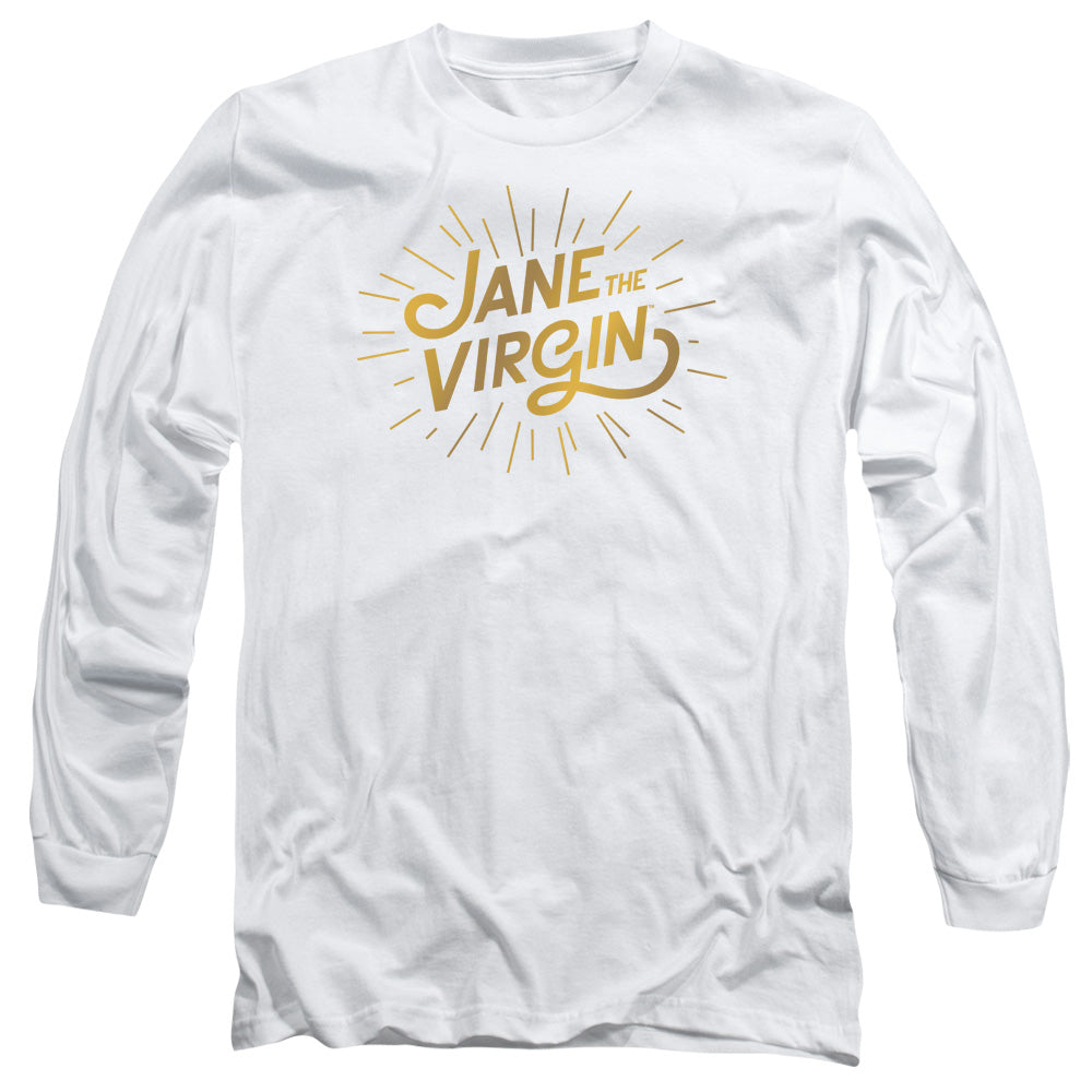 Jane The Virgin Golden Logo Mens Long Sleeve Shirt White Officially Licensed