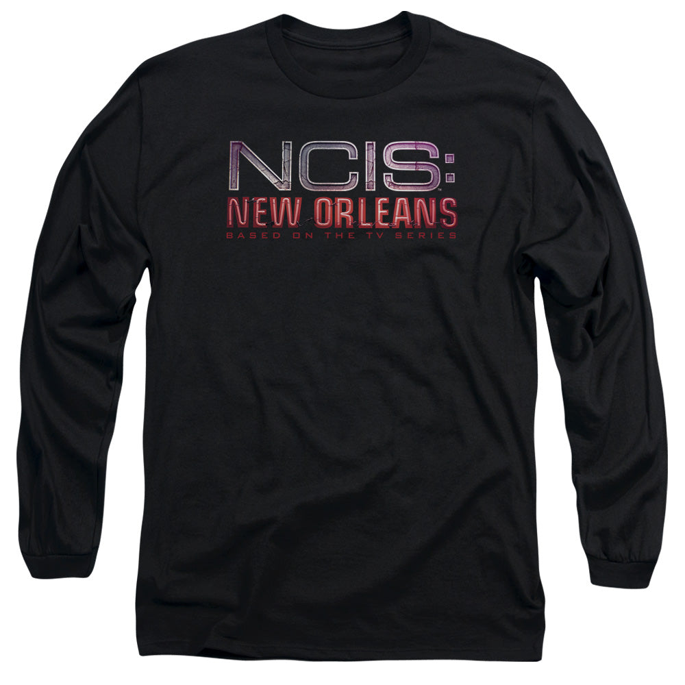 Ncis:New Orleans Neon Sign Mens Long Sleeve Shirt Black