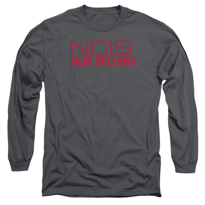 Ncis:New Orleans Logo Mens Long Sleeve Shirt Charcoal