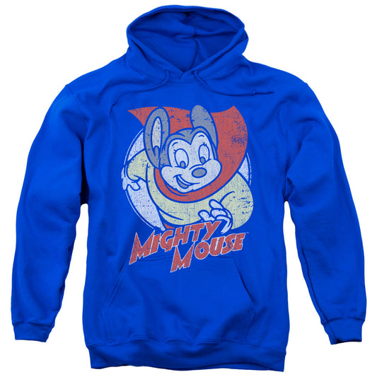 Mighty Mouse Mighty Circle Mens Hoodie Royal Blue