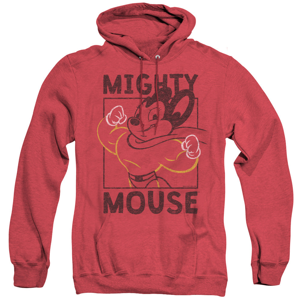 Mighy Mouse Break the Box Heather Mens Hoodie Red