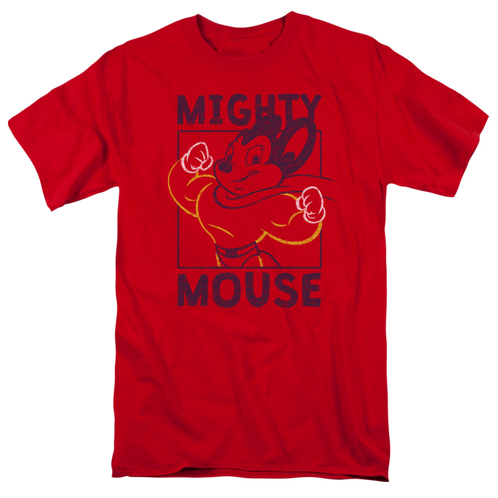 Mighy Mouse Break The Box Mens T Shirt Red