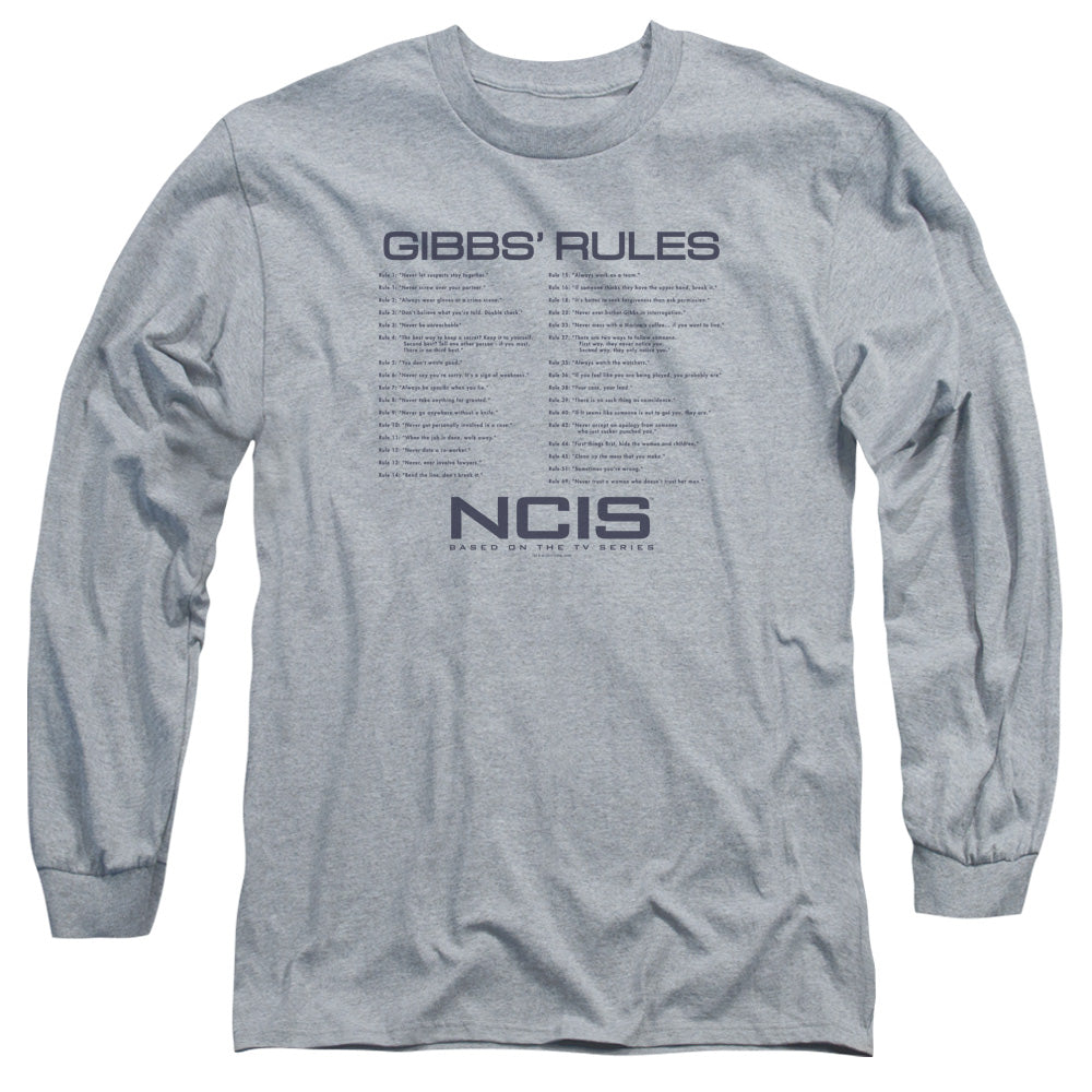Ncis Gibbs Rules Mens Long Sleeve Shirt Athletic Heather