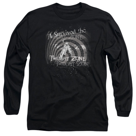 Twilight Zone I Survived Mens Long Sleeve Shirt Black Officially Licensed
