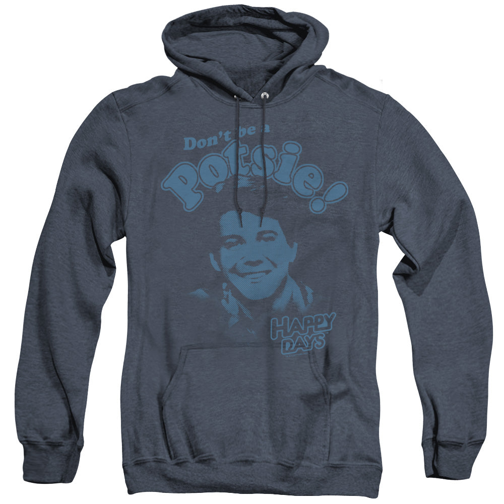 Happy Days Dont Be A Potsy Heather Mens Hoodie Navy