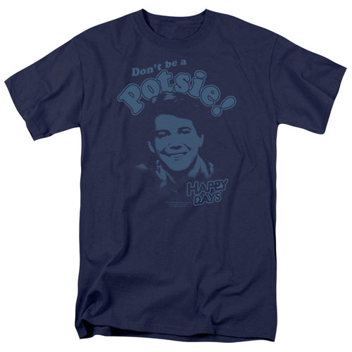 Happy Days Dont Be A Potsy Mens T Shirt Navy