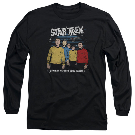 Star Trek Stange New World Mens Long Sleeve Shirt Black Officially Licensed