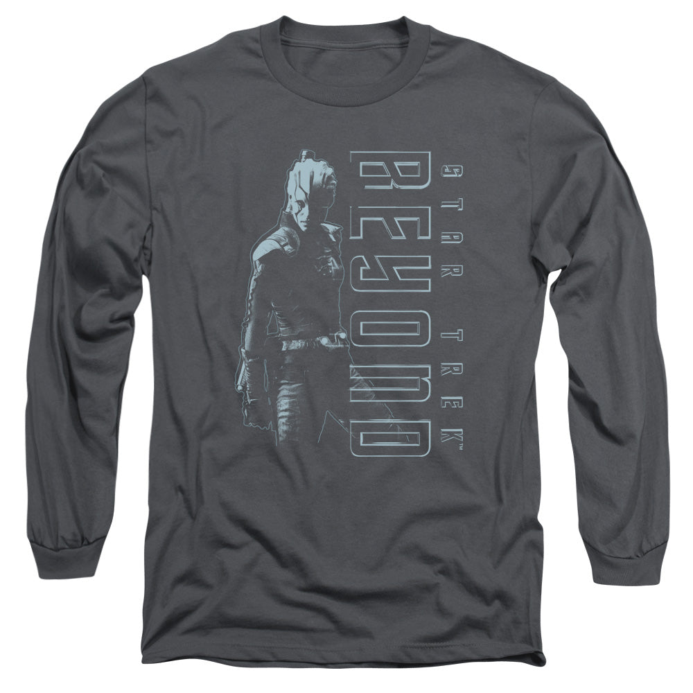 Star Trek Beyond Jaylah Mens Long Sleeve Shirt Charcoal Officially Licensed