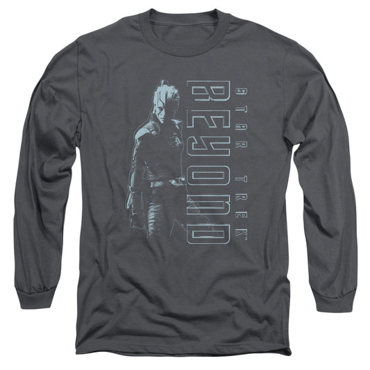Star Trek Beyond Jaylah Mens Long Sleeve Shirt Charcoal Officially Licensed