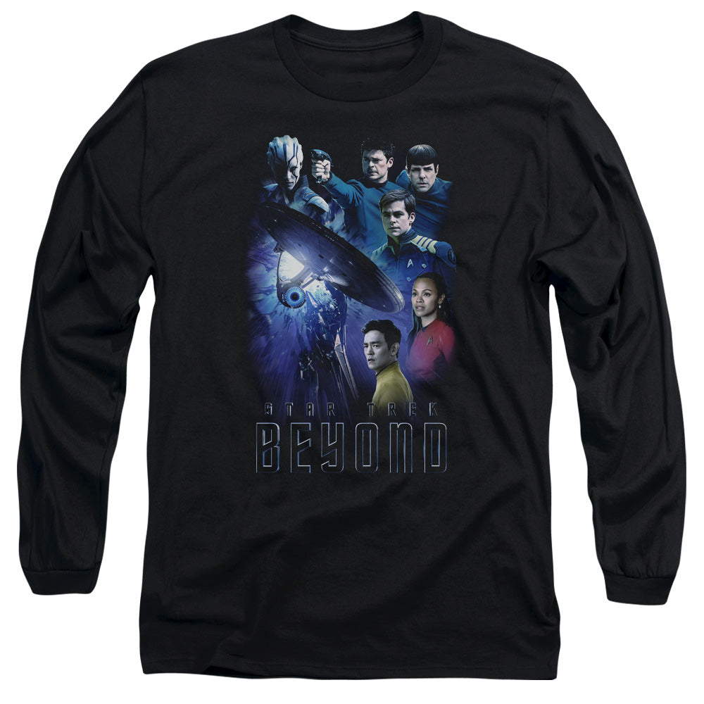 Star Trek Beyond Beyond Cast Mens Long Sleeve Shirt Black Officially Licensed
