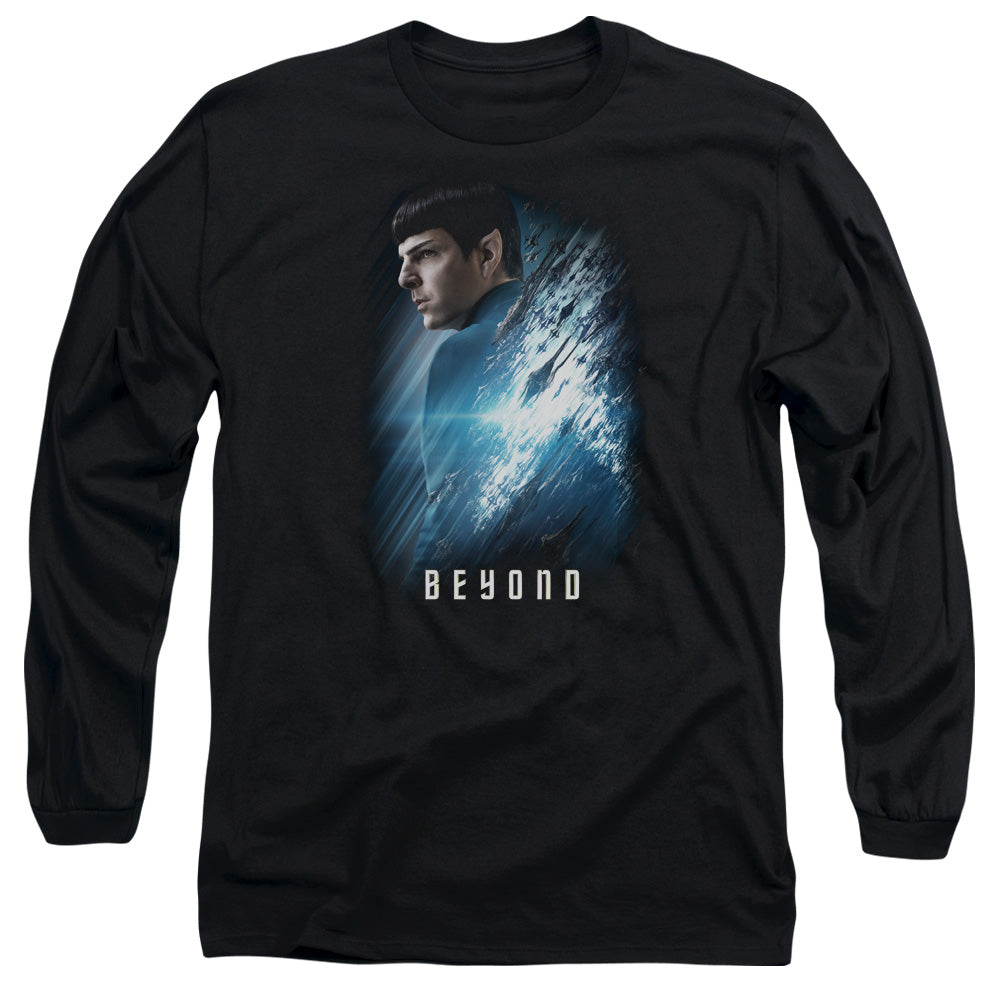 Star Trek Beyond Spock Poster Mens Long Sleeve Shirt Black Officially Licensed