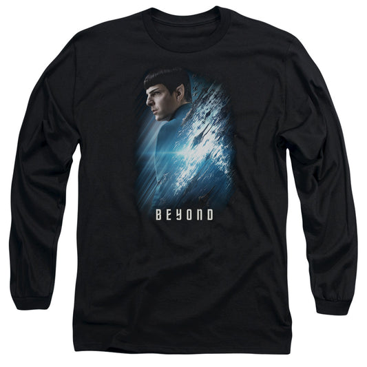 Star Trek Beyond Spock Poster Mens Long Sleeve Shirt Black Officially Licensed