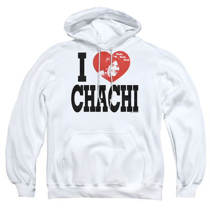 Happy Days I Heart Chachi Mens Hoodie White