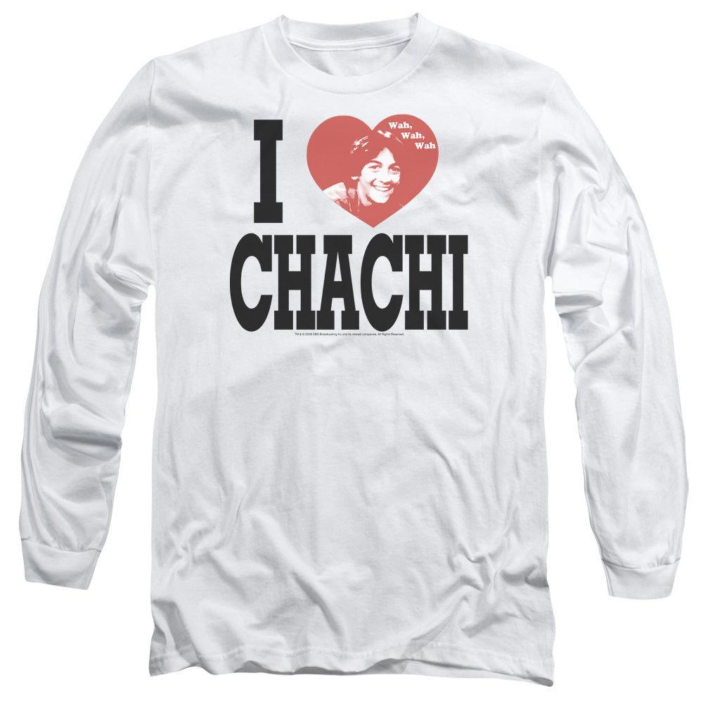 Happy Days I Heart Chachi Mens Long Sleeve Shirt White Officially Licensed