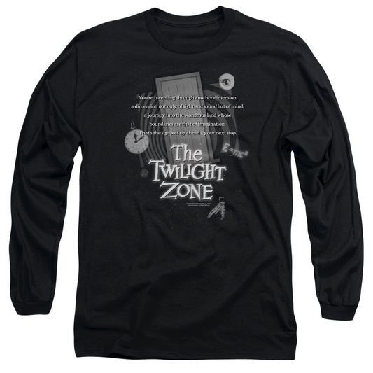 Twilight Zone Monologue Mens Long Sleeve Shirt Black Officially Licensed